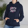Gildan 18500 Unisex  Hooded Sweatshirt | Love Never Hurts Graphic Print