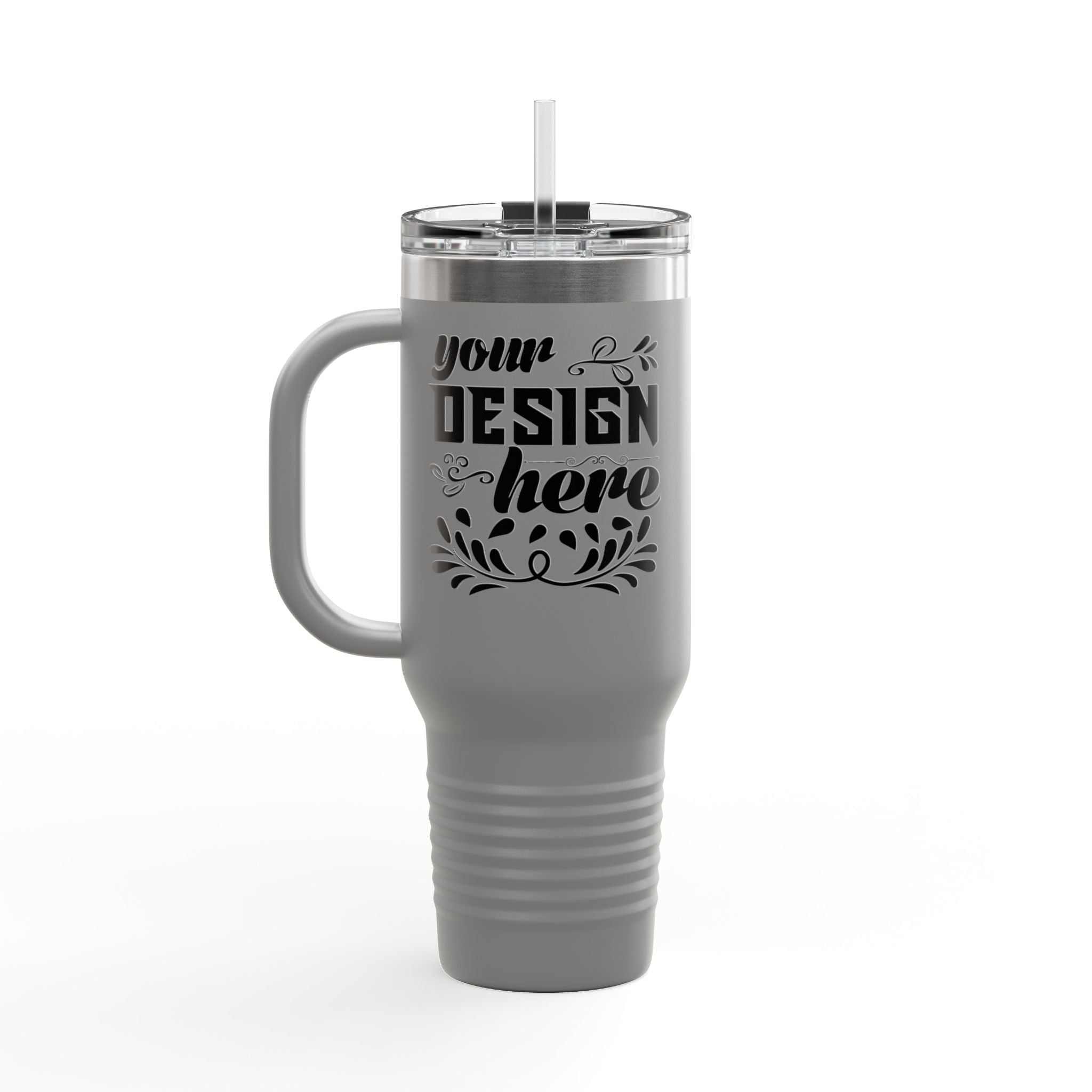 Customizable Polar Camel 40oz Insulated Travel Mug with Handle and Straw (Best Seller)