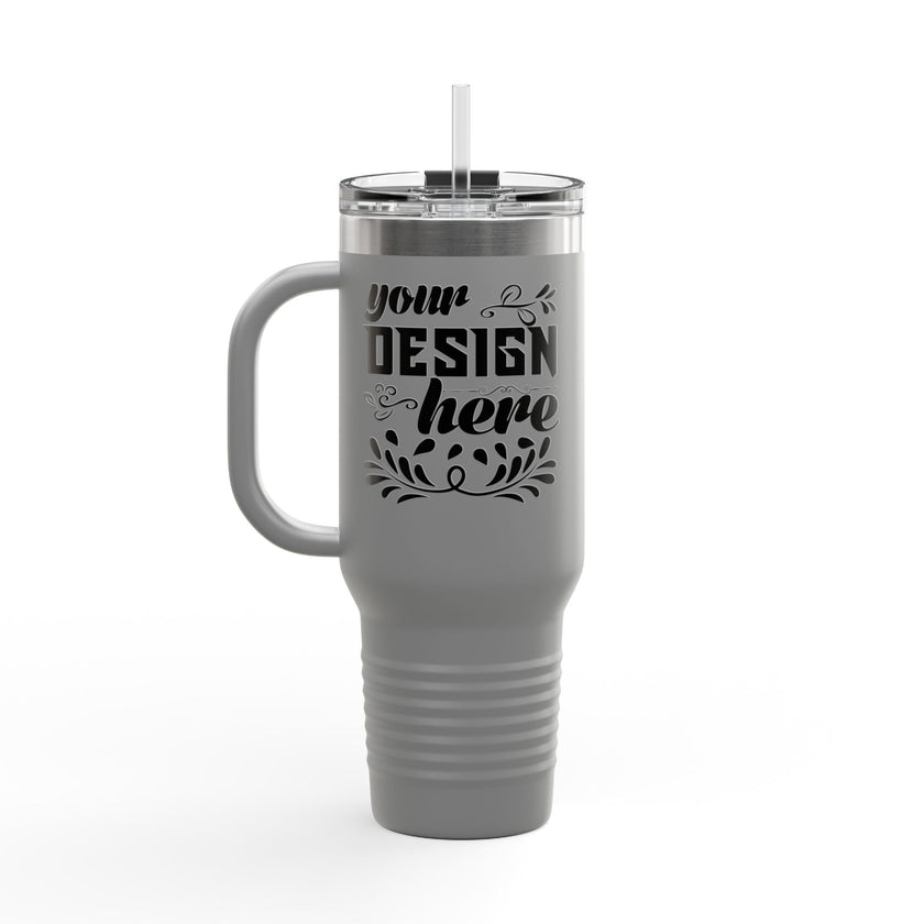 Customizable Polar Camel 40oz Insulated Travel Mug with Handle and Straw (Best Seller)