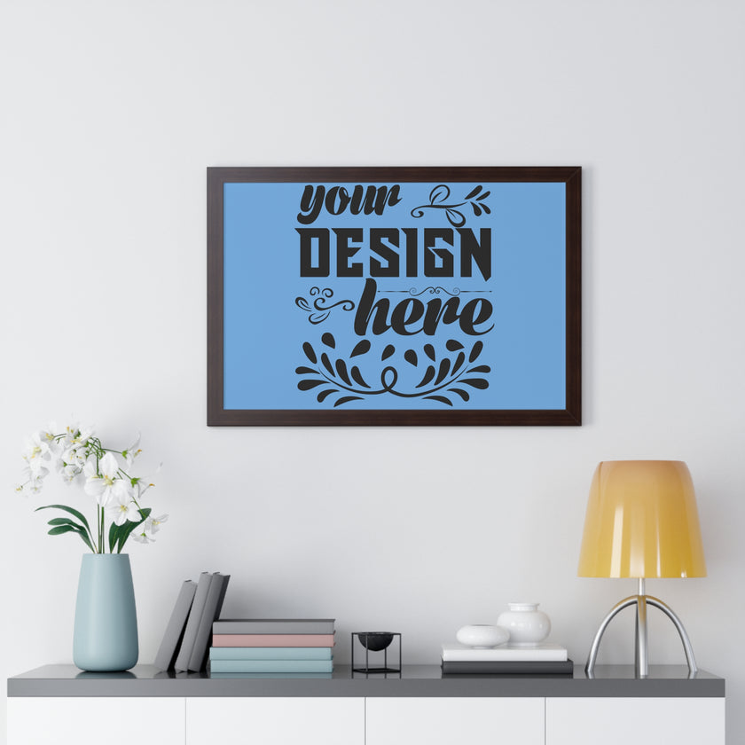 Customizable Framed Horizontal Poster on Matte Paper with Acrylic Cover