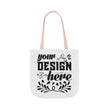 Customizable Canvas Tote Bag With 5 Color Strap Options All Over Print