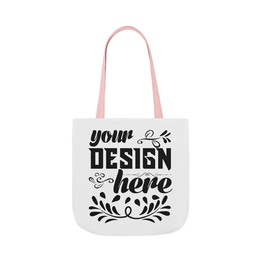 Customizable Canvas Tote Bag With 5 Color Strap Options All Over Print