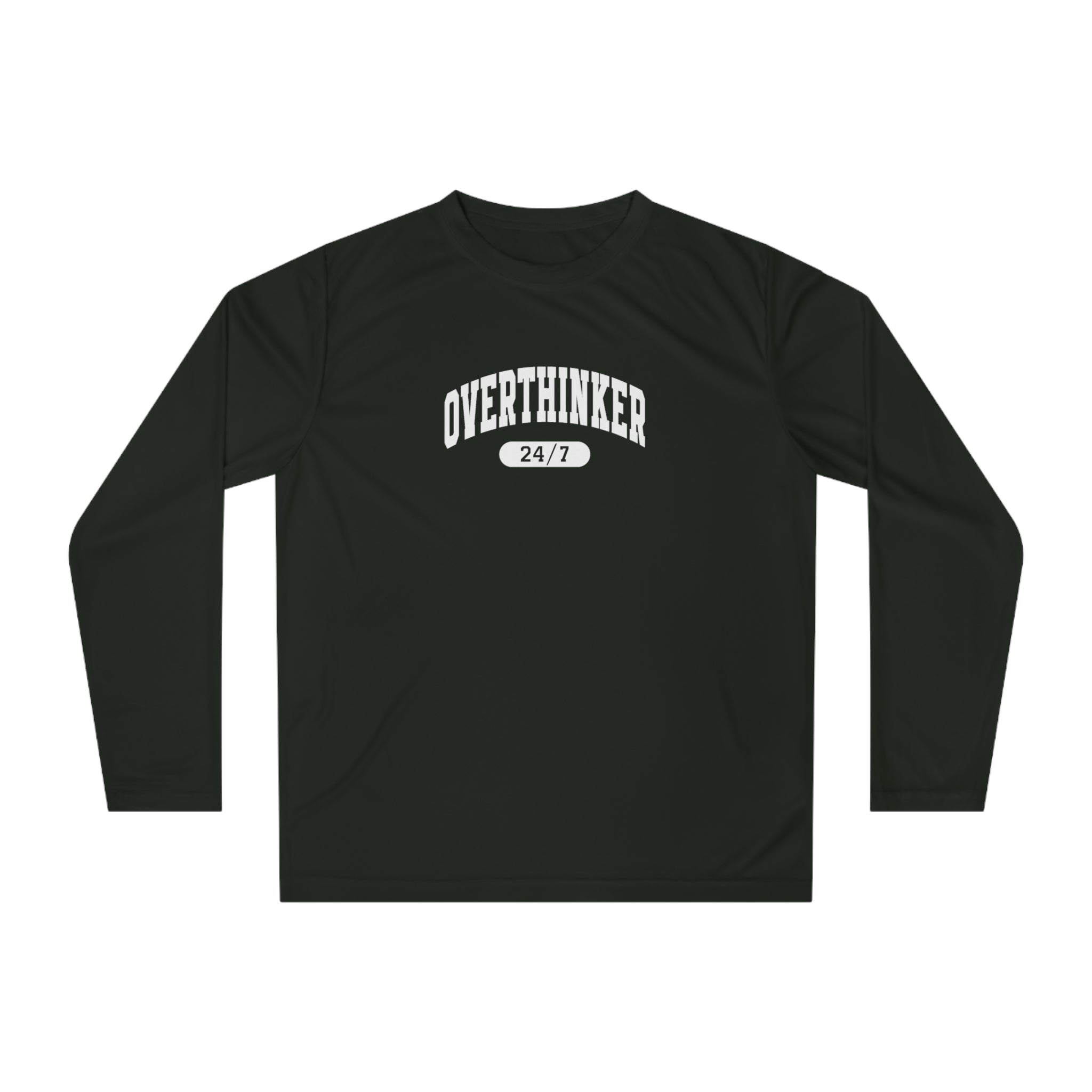 Team 365 TT11L Unisex  Performance Long Sleeve Shirt Overthinker Graphic