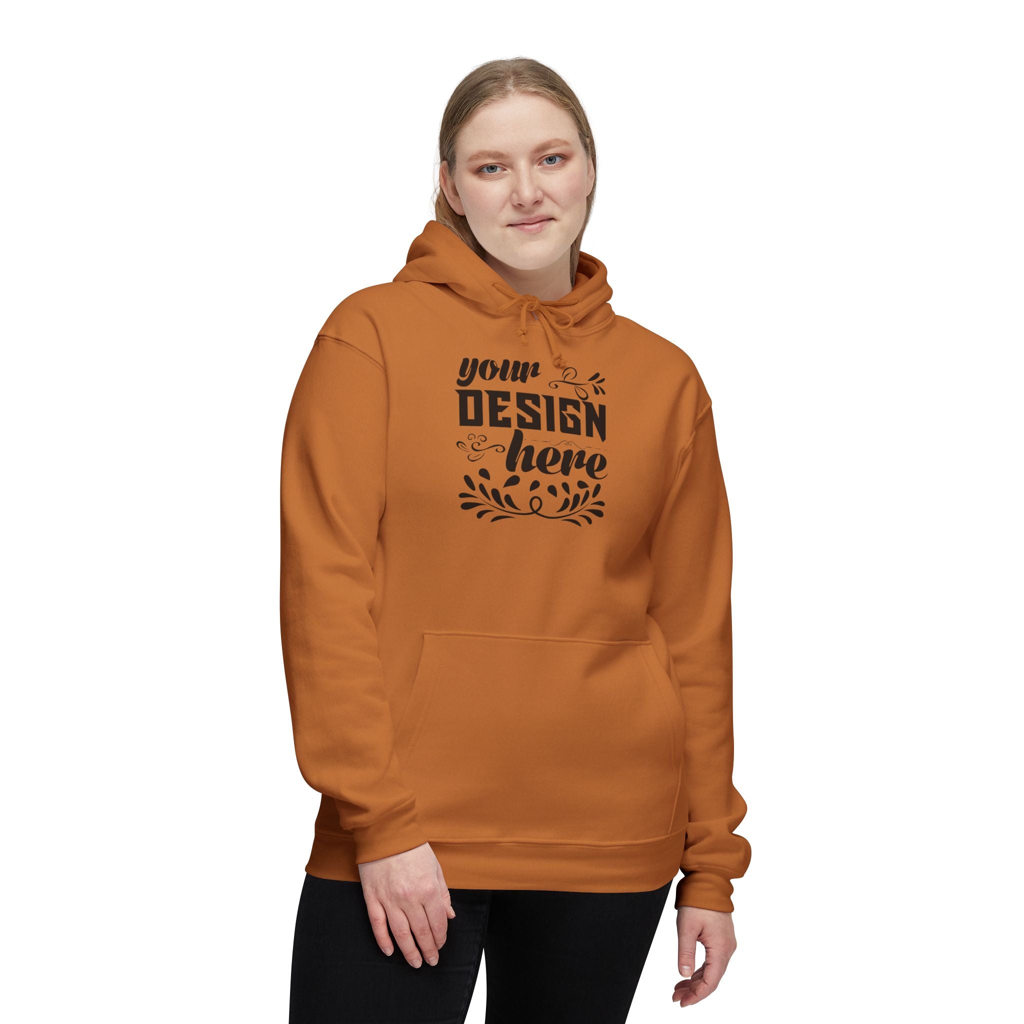 Customizable Bayside 960 Unisex Heavyweight Hooded Sweatshirt Made in US