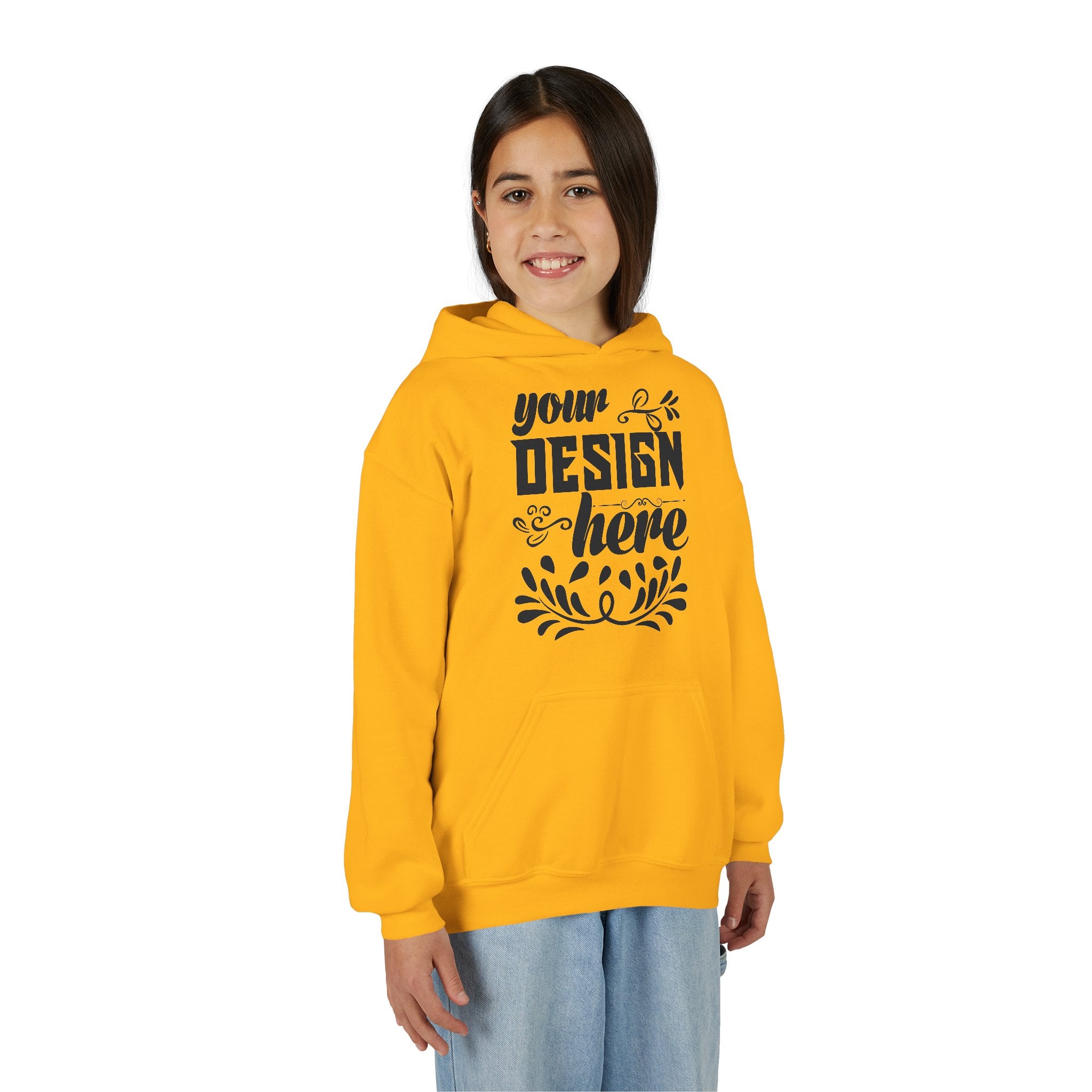 Customizable Gildan 18500B Youth Heavy Blend Hooded Sweatshirt
