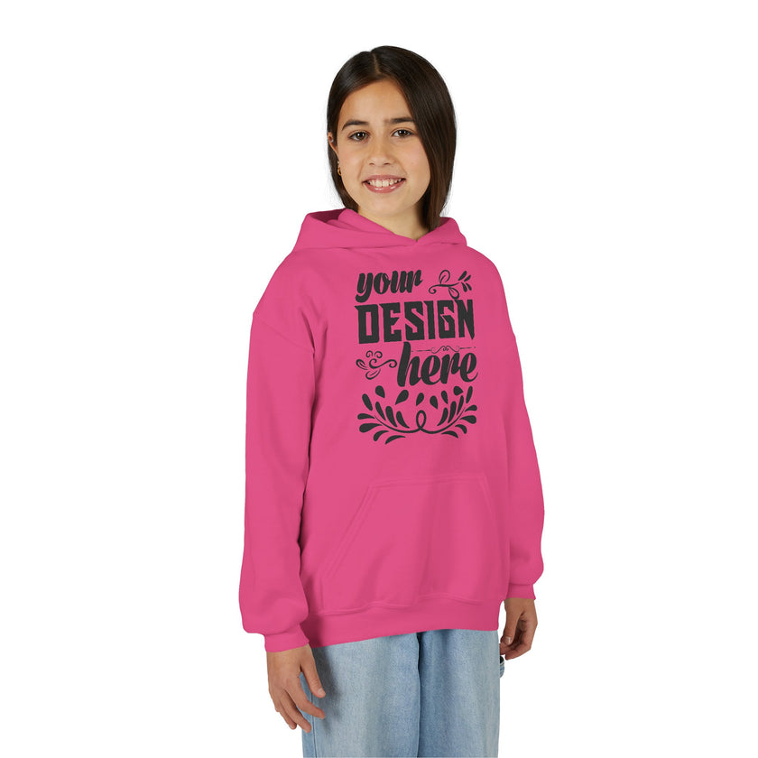 Customizable Gildan 18500B Youth Heavy Blend Hooded Sweatshirt