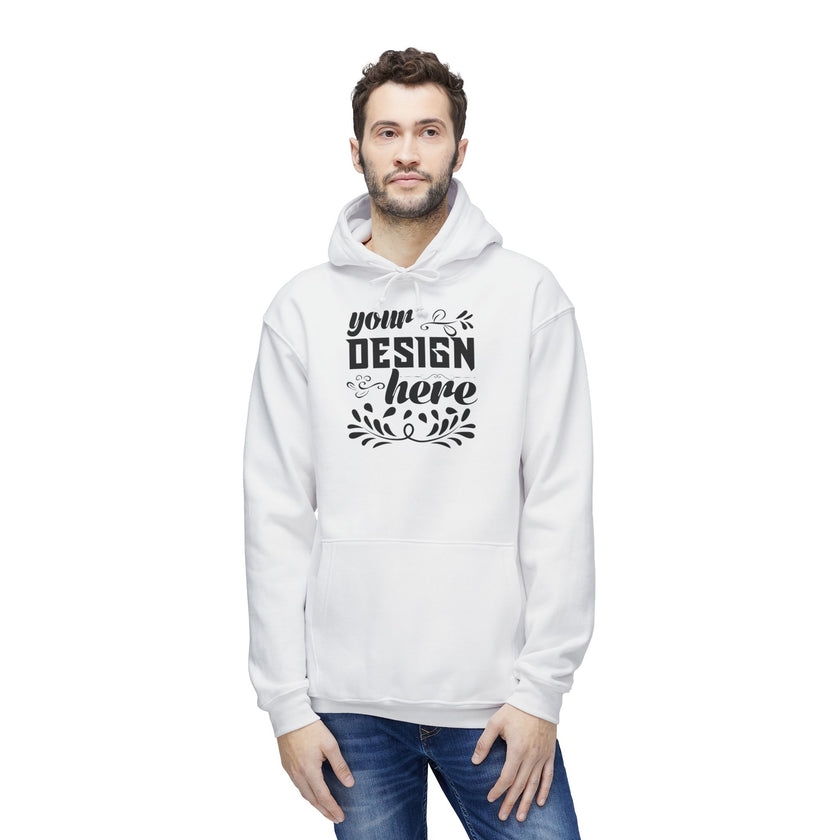 Customizable Bayside 960 Unisex Heavyweight Hooded Sweatshirt Made in US