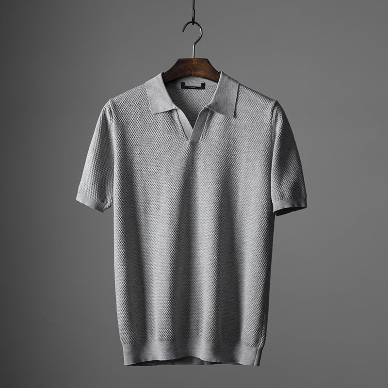 Nameria Mens Cotton Knitted Polo Shirt
