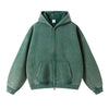 Nameria Unisex Retro Fleece Lined Hooded Zip Sweatshirt