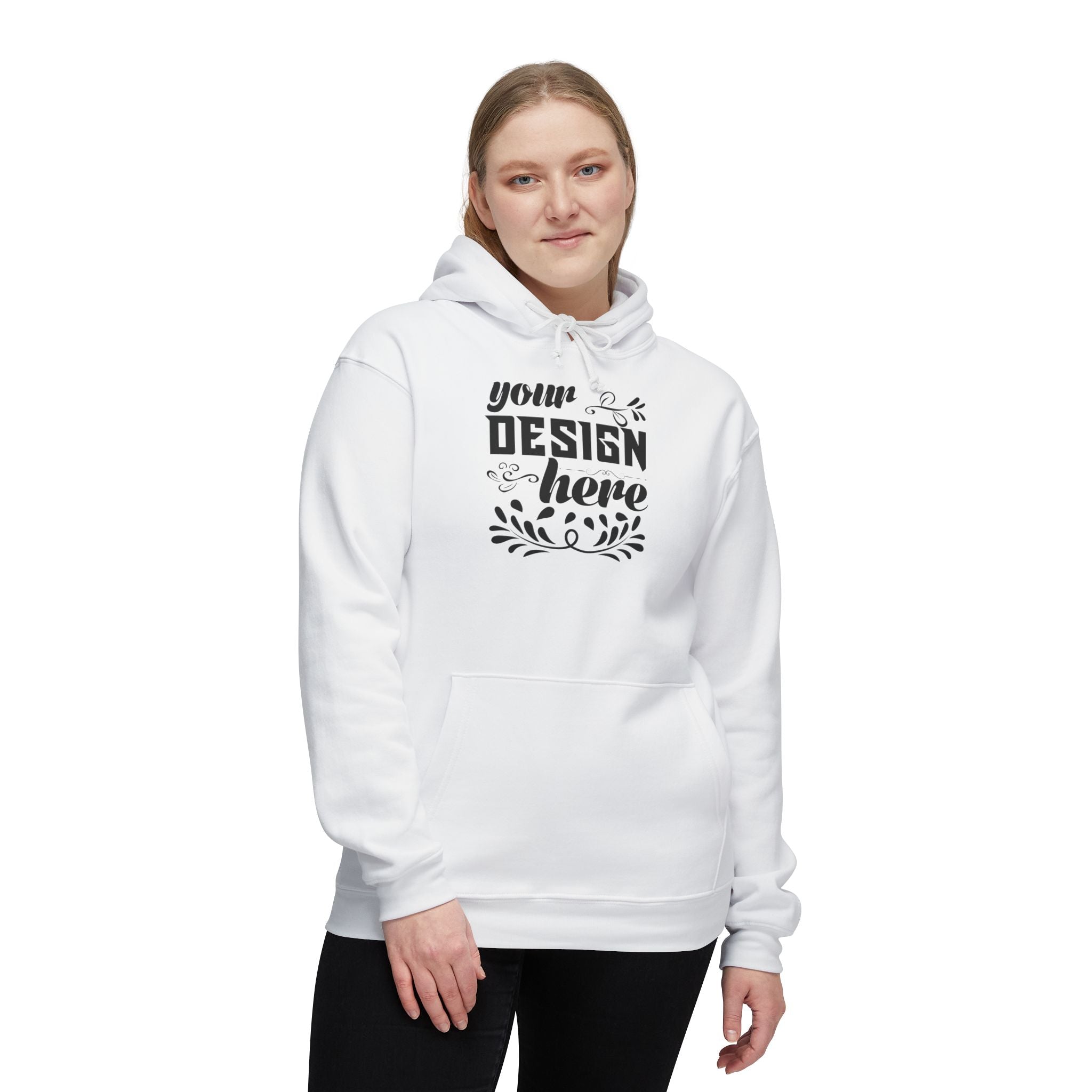 Customizable Bayside 960 Unisex Heavyweight Hooded Sweatshirt Made in US