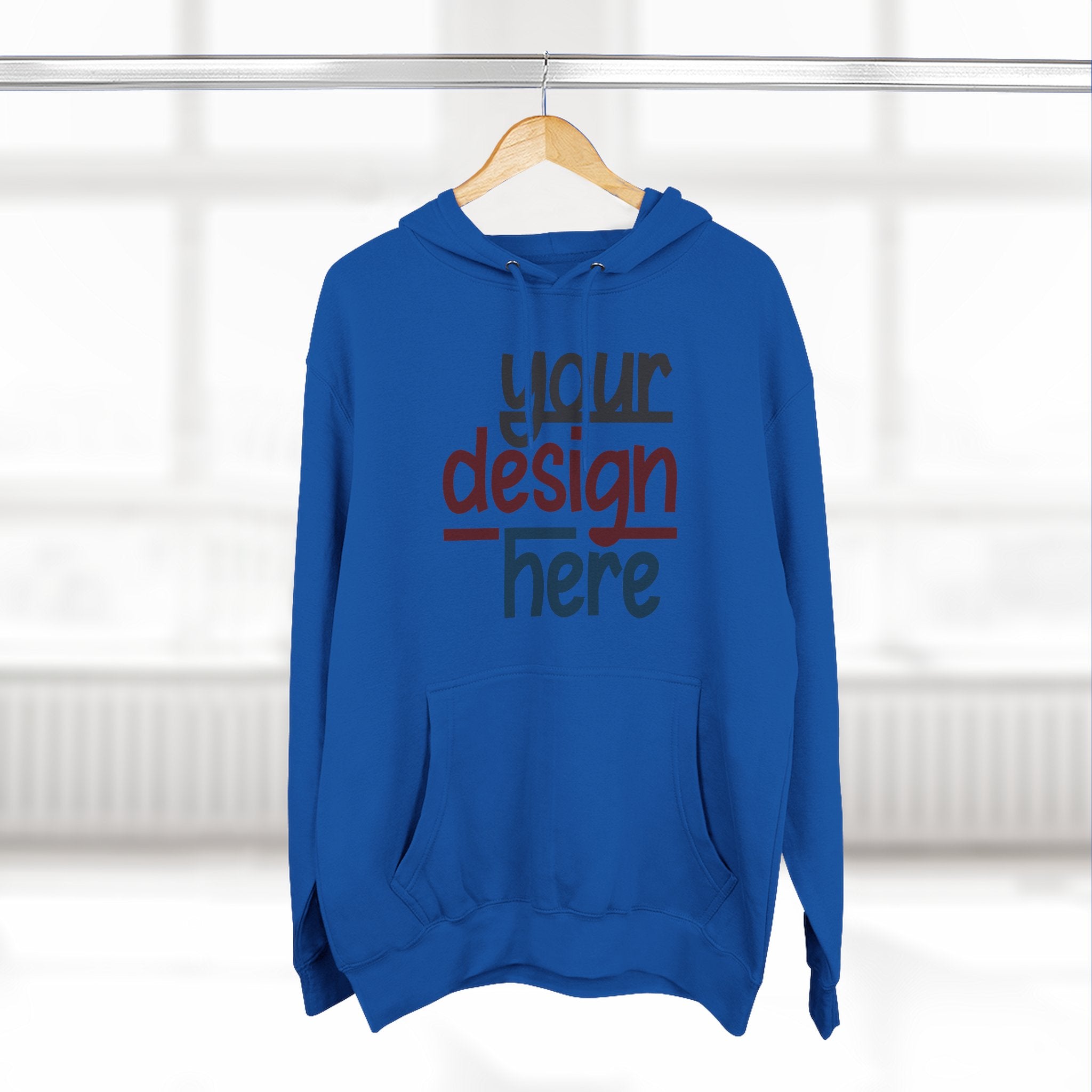Customizable Lane Seven LS14001 Unisex Three Panel Fleece Hoodie