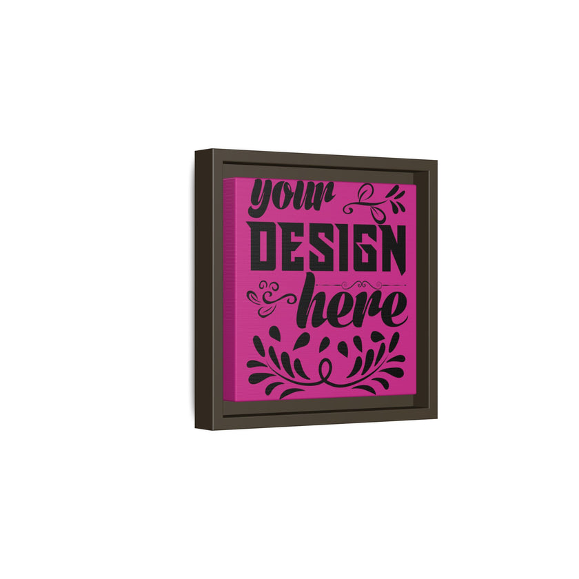 Customizable Framed Matte Canvas Print with Pinewood Frame Sawtooth Hanger