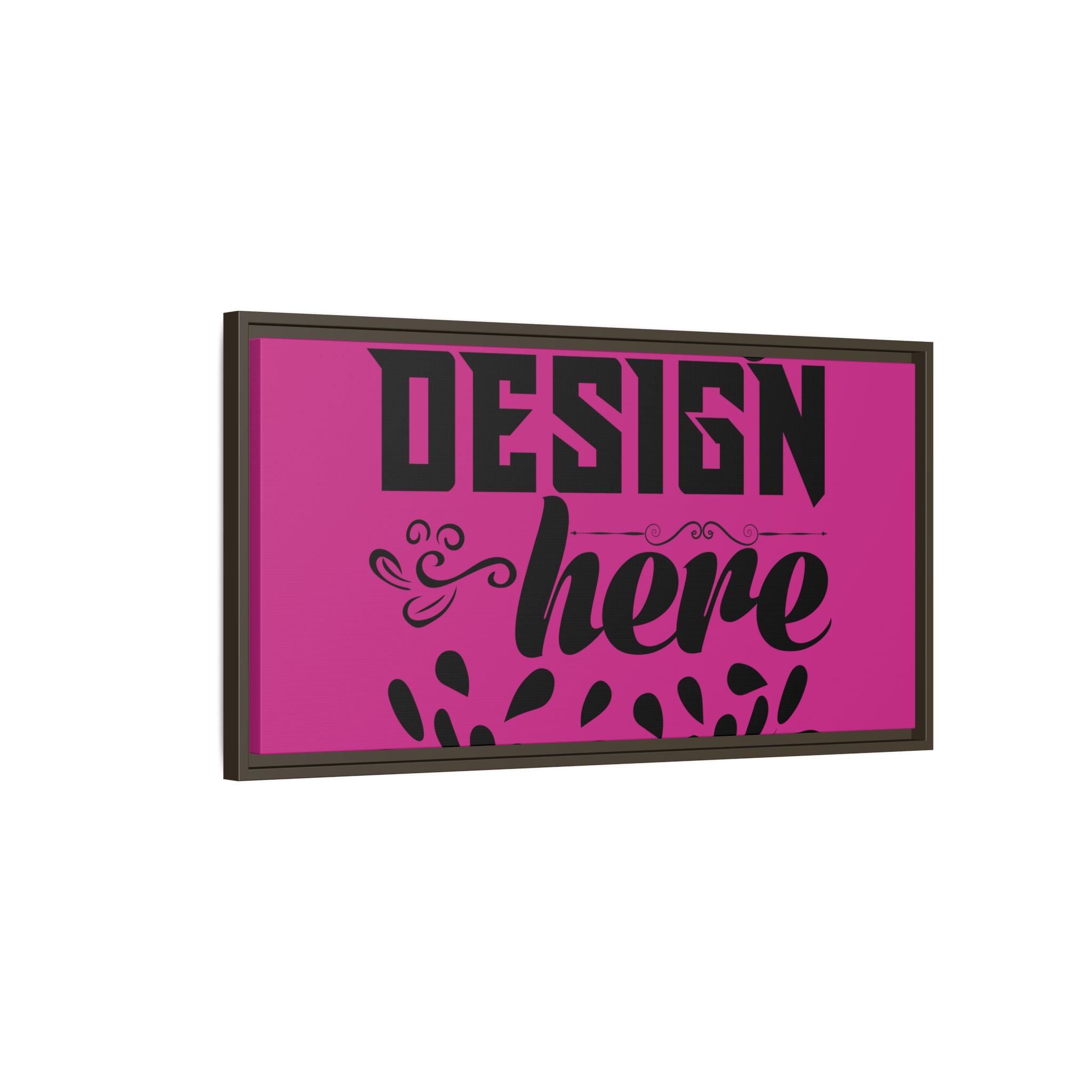 Customizable Framed Matte Canvas Print with Pinewood Frame Sawtooth Hanger