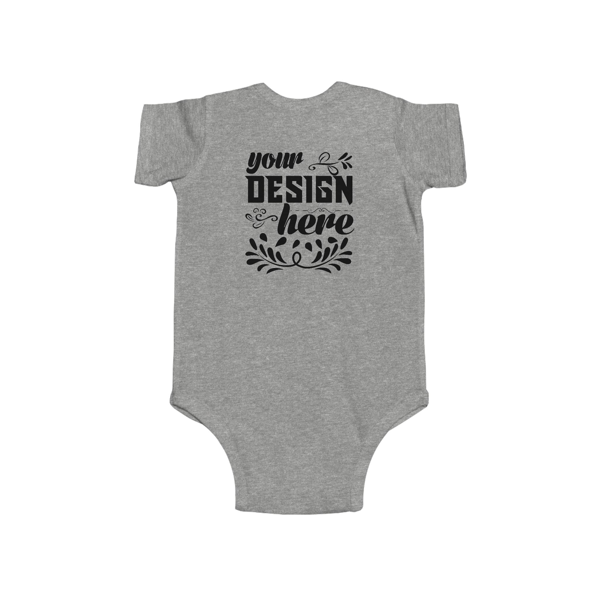 Customizable Rabbit Skins 4424 Infant Fine Jersey Baby Bodysuit