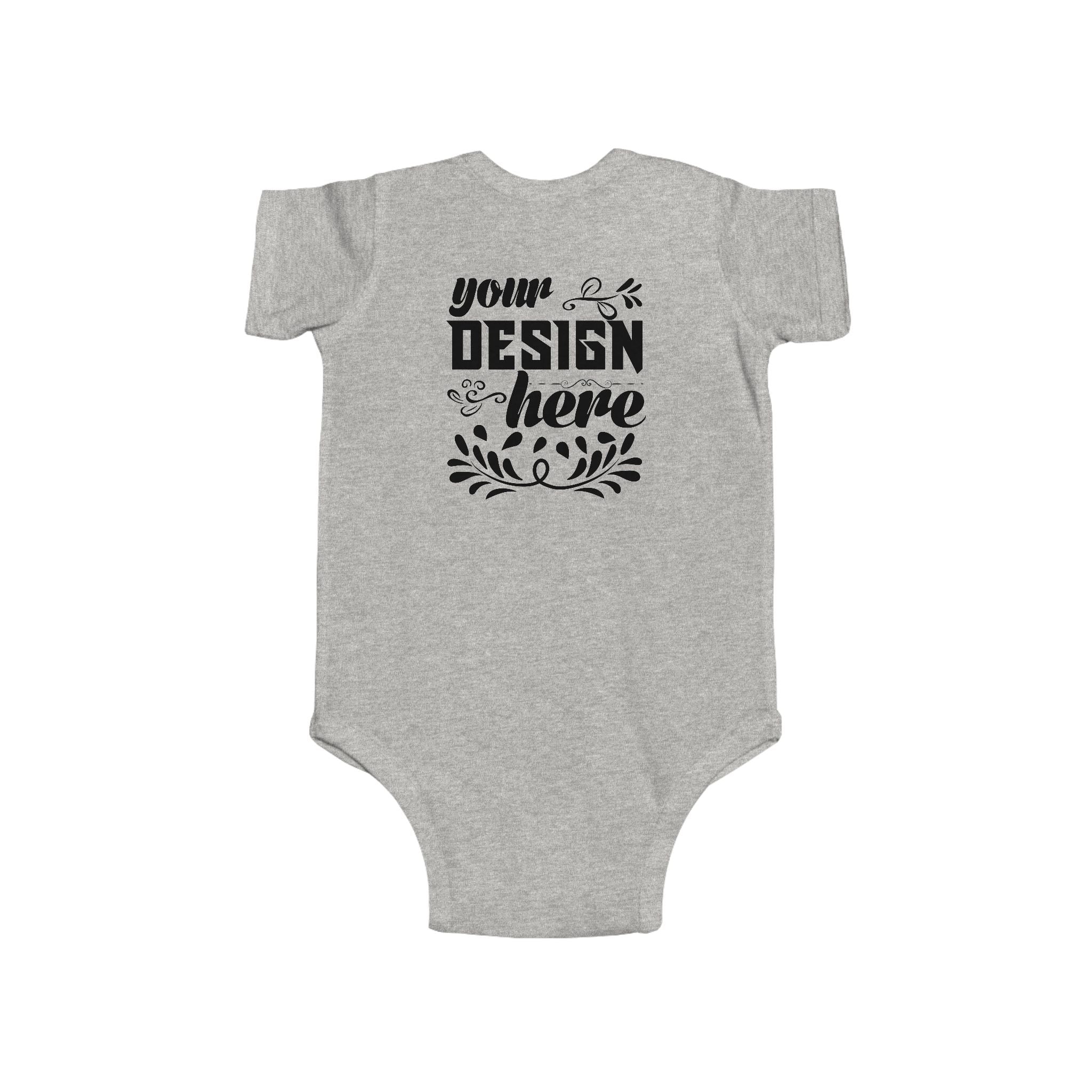 Customizable Rabbit Skins 4424 Infant Fine Jersey Baby Bodysuit