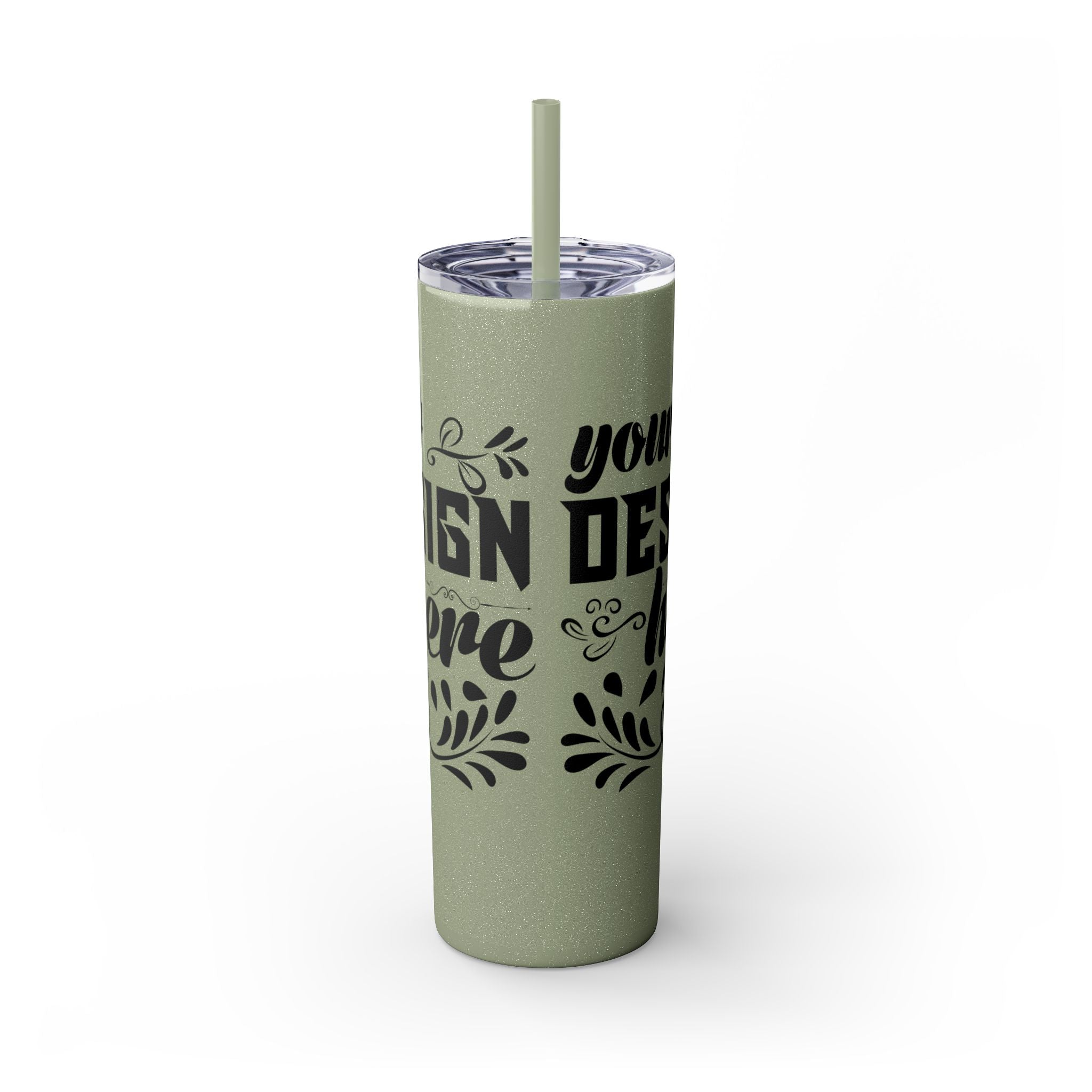 Customizable Maars 20oz Skinny Tumbler with Straw Stainless Steel