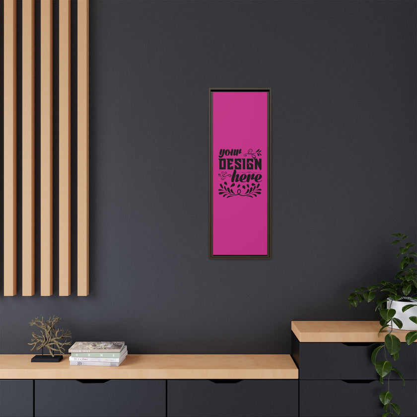 Customizable Framed Matte Canvas Print with Pinewood Frame Sawtooth Hanger