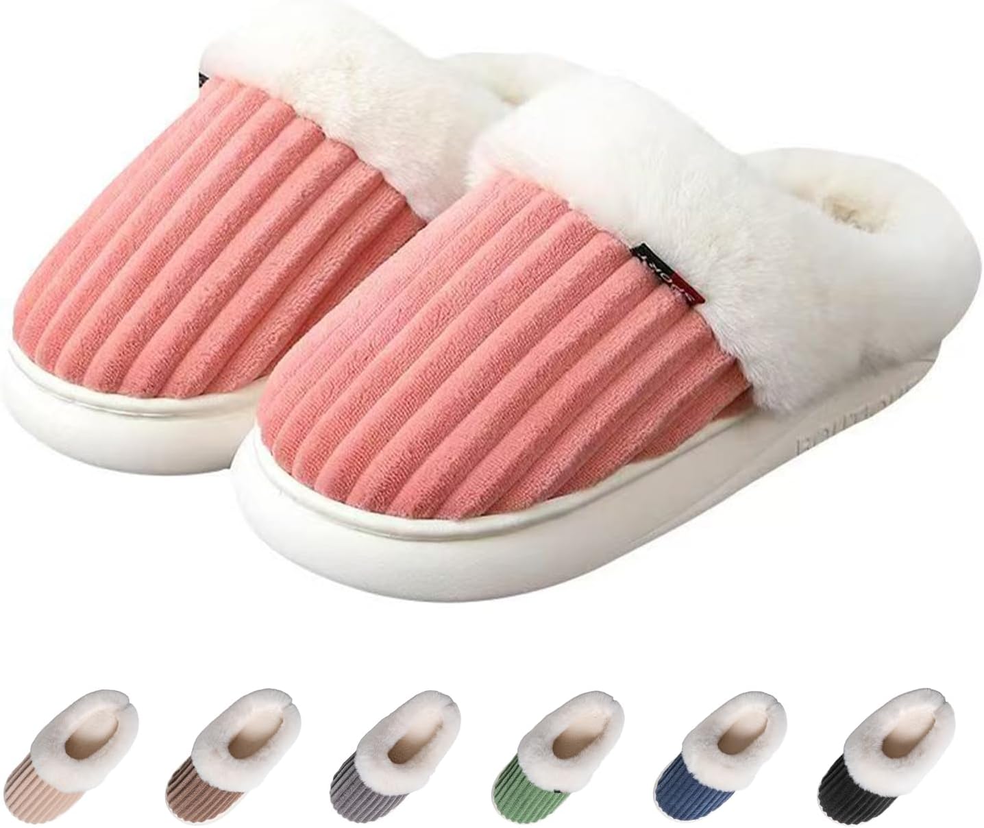 Women’s Ultra-Fuzzy Winter Slippers – Soft Plush Indoor & Outdoor Memory Foam House Shoes | Cozy Warm Slip-On Comfort