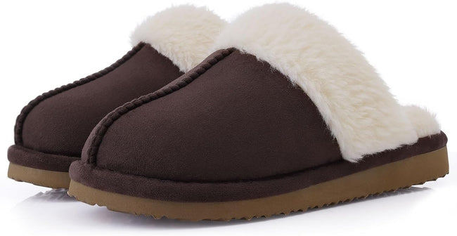 Women’s Cozy Memory Foam Winter House Slippers – Plush Lined Indoor Outdoor Slip-On