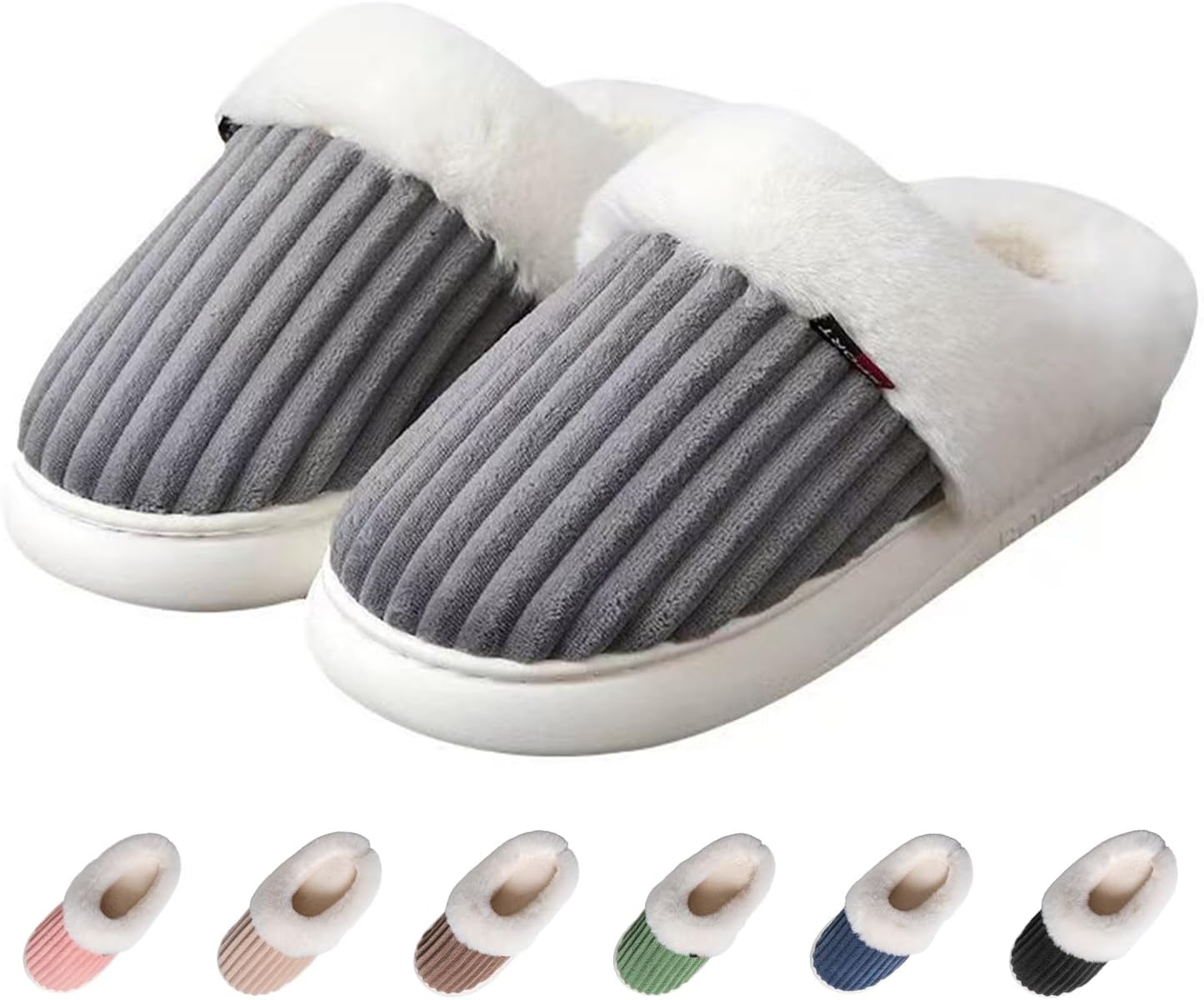 Women’s Ultra-Fuzzy Winter Slippers – Soft Plush Indoor & Outdoor Memory Foam House Shoes | Cozy Warm Slip-On Comfort