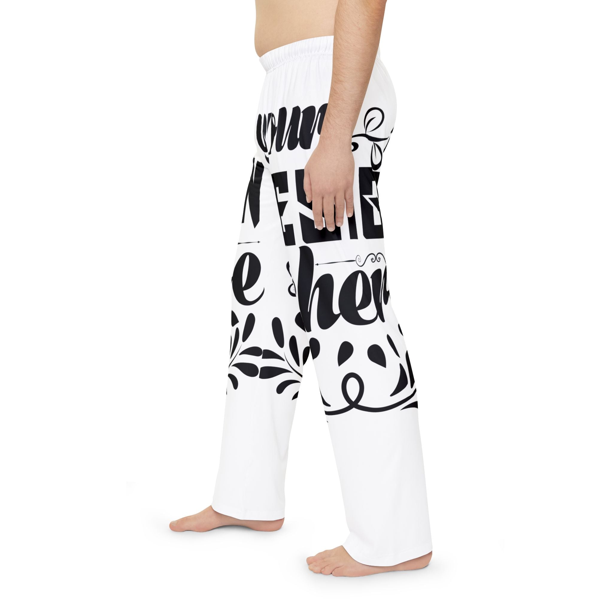 Customizable Mens Pajama Pants All Over Print Light Brushed Polyester