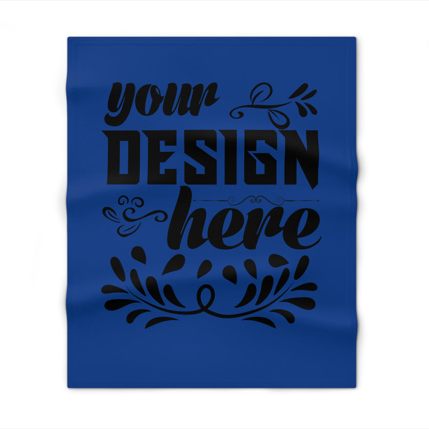 Customizable Throw Blanket Soft Fleece Polyester 50x60 Flat Folded Edge