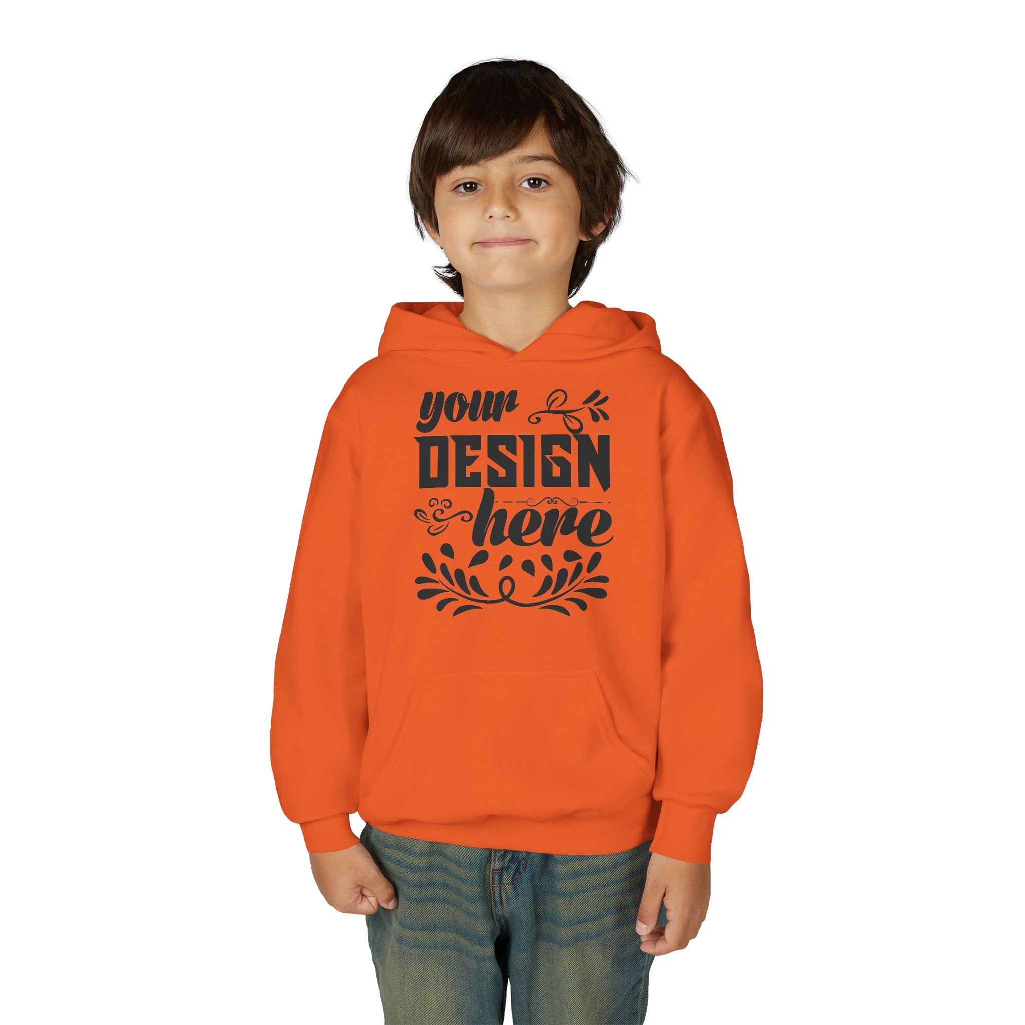 Customizable Gildan 18500B Youth Heavy Blend Hooded Sweatshirt