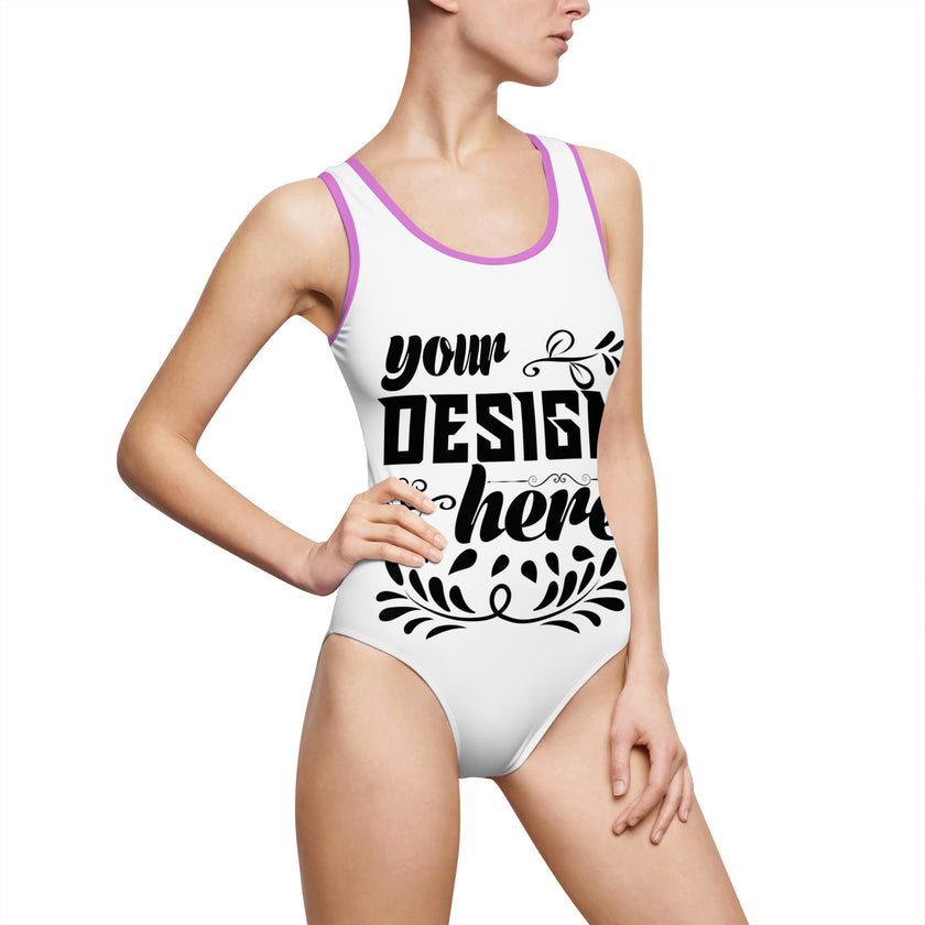 Customizable Women’s Classic One-Piece Swimsuit
