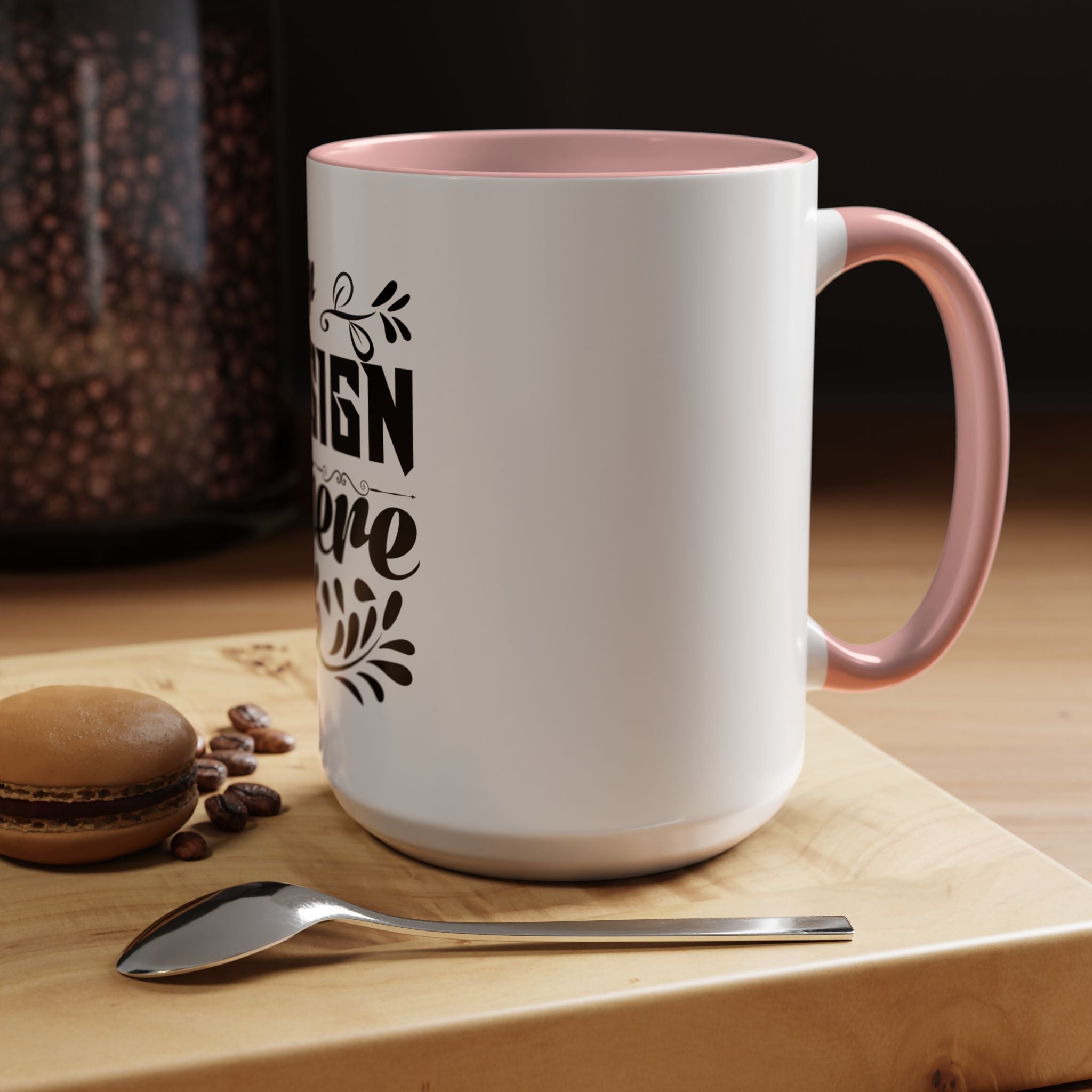 Customizable Accent Coffee Mug 11oz and 15oz Colored Interior Handle