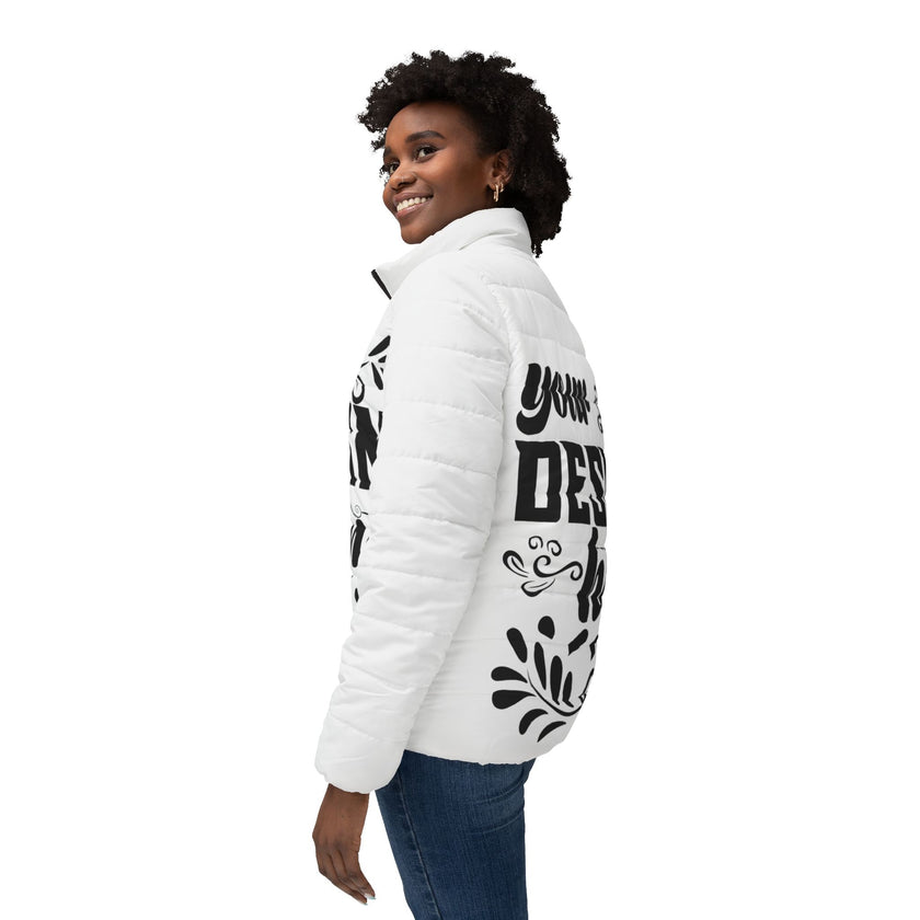 Customizable Women’s Puffer Jacket All Over Print Winter Outerwear