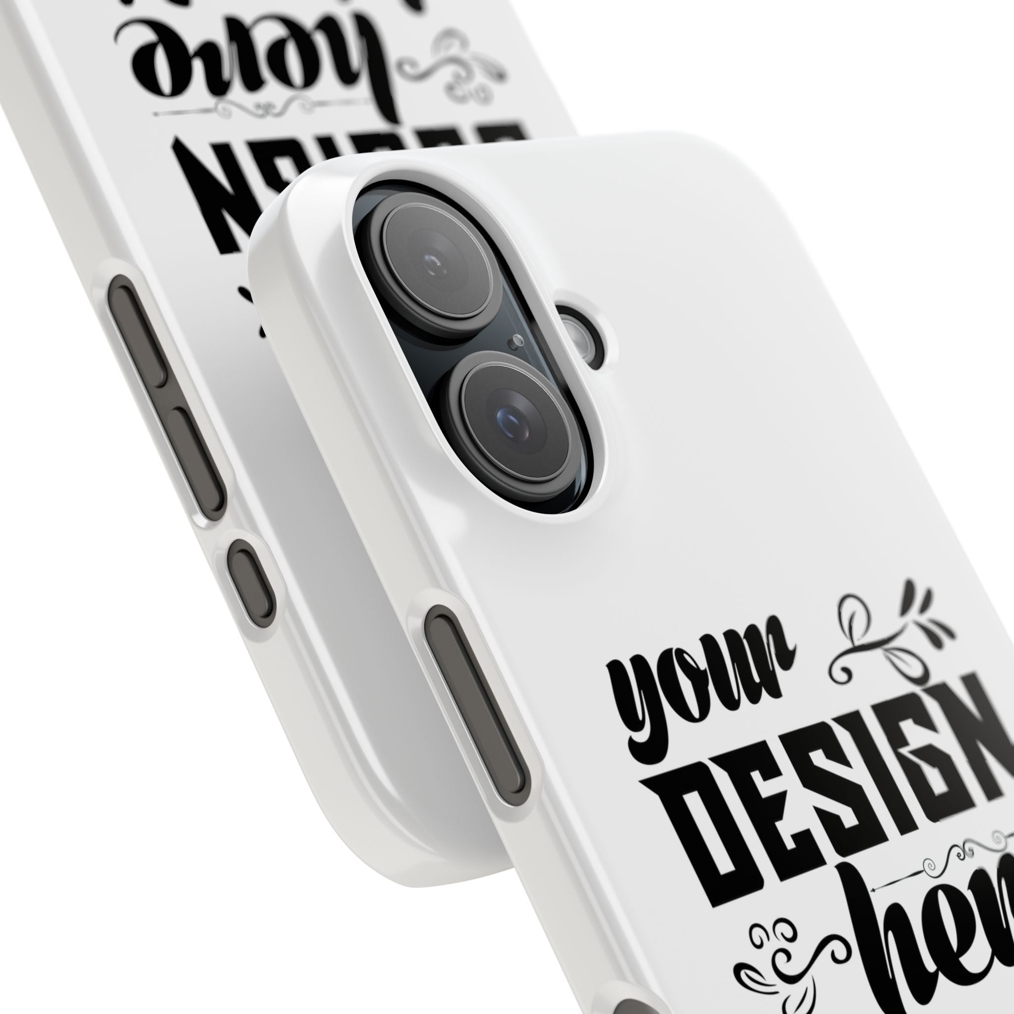 Customizable Snap Phone Case Slim Lightweight Polycarbonate Gloss Or Matte