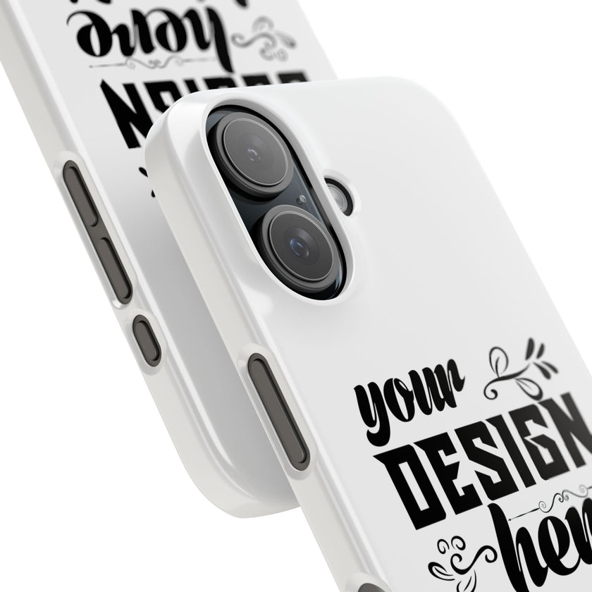 Customizable Snap Phone Case Slim Lightweight Polycarbonate Gloss Or Matte