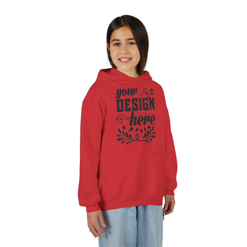 Customizable Gildan 18500B Youth Heavy Blend Hooded Sweatshirt
