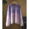 Nameria Gradient Cashmere Sweater Brushed Texture Loose Fit