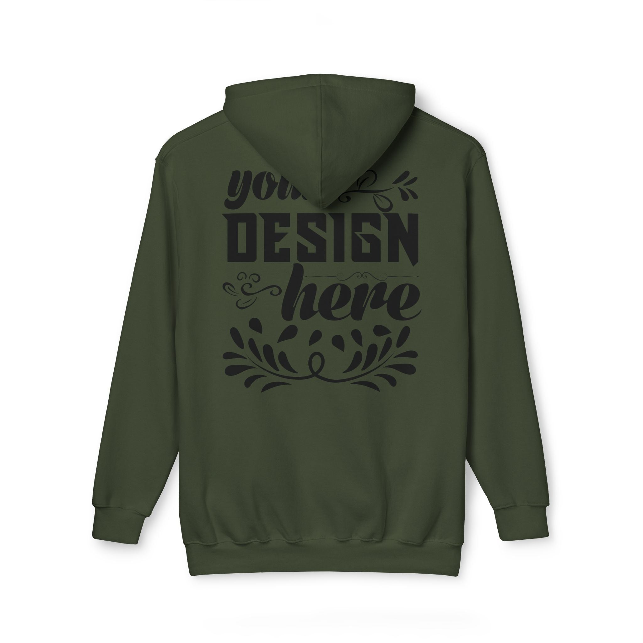 Customizable Bayside 960 Unisex Heavyweight Hooded Sweatshirt Made in US
