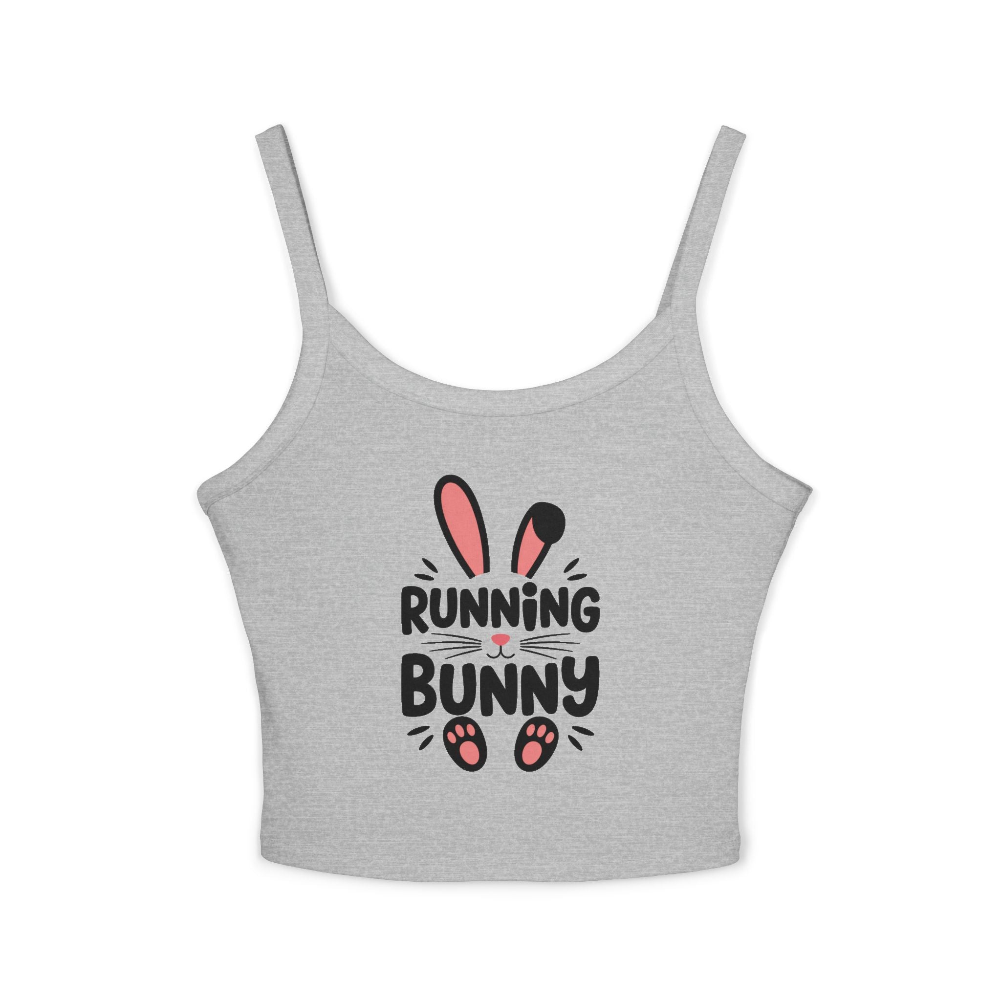 Bella+Canvas 1012 Spaghetti Strap Tank Top Running Bunny Graphic Print