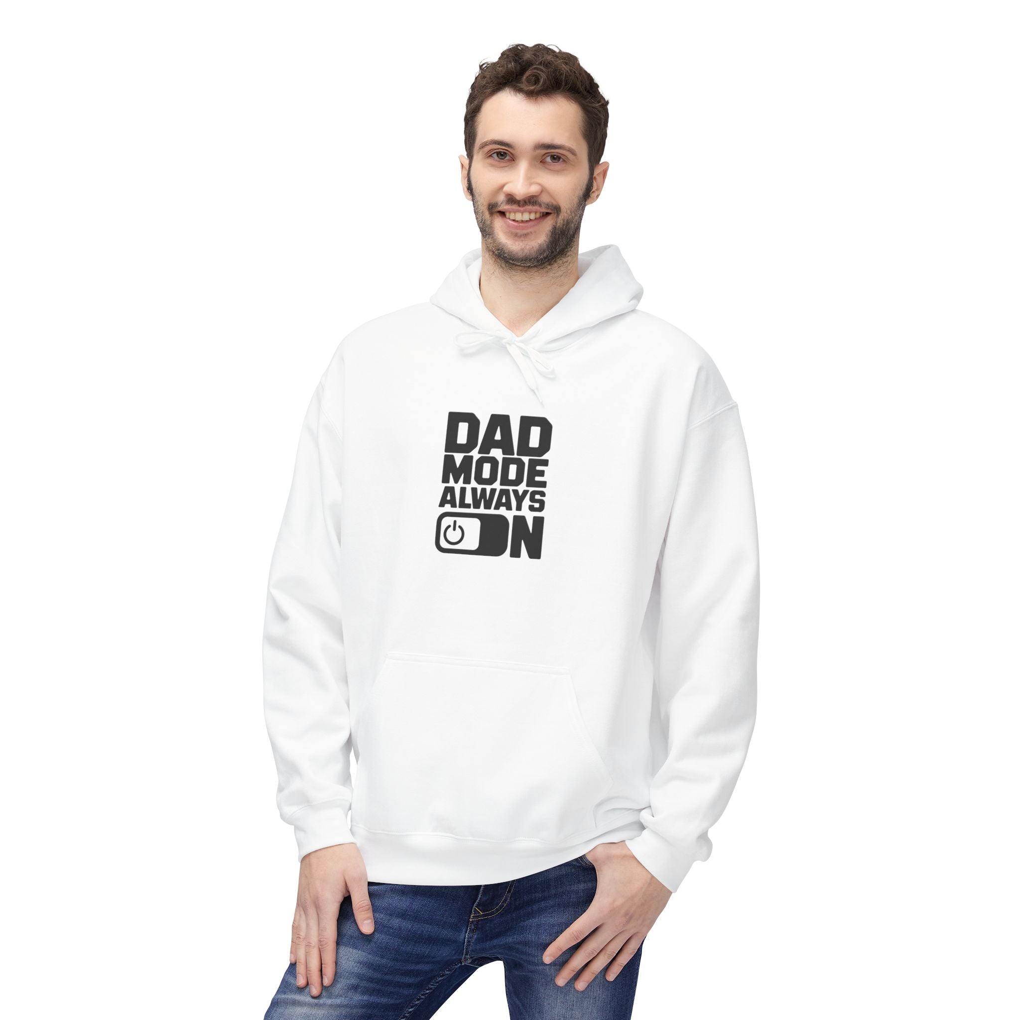 Gildan SF500 Fleece Hoodie | Dad Mode Always On Graphic Print