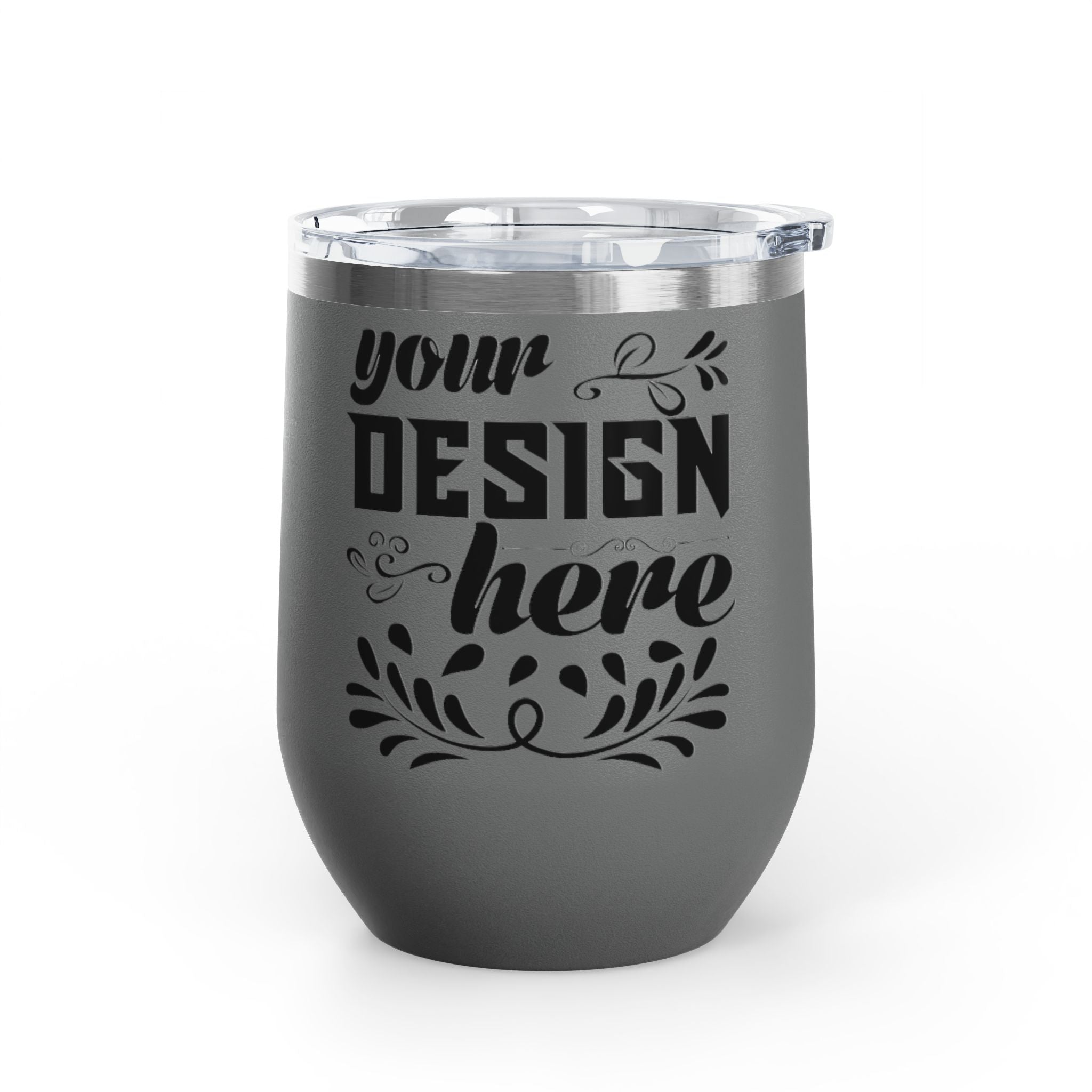 Customizable Polar Camel 12oz Stainless Steel Wine Tumbler Cup Lid