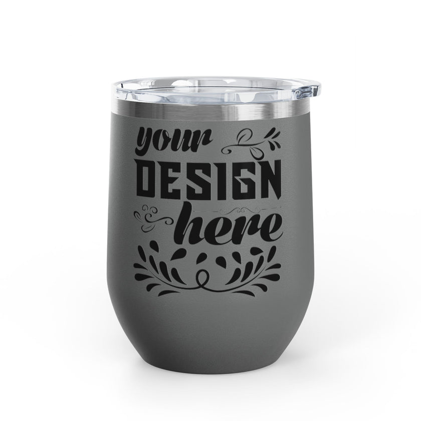 Customizable Polar Camel 12oz Stainless Steel Wine Tumbler Cup Lid