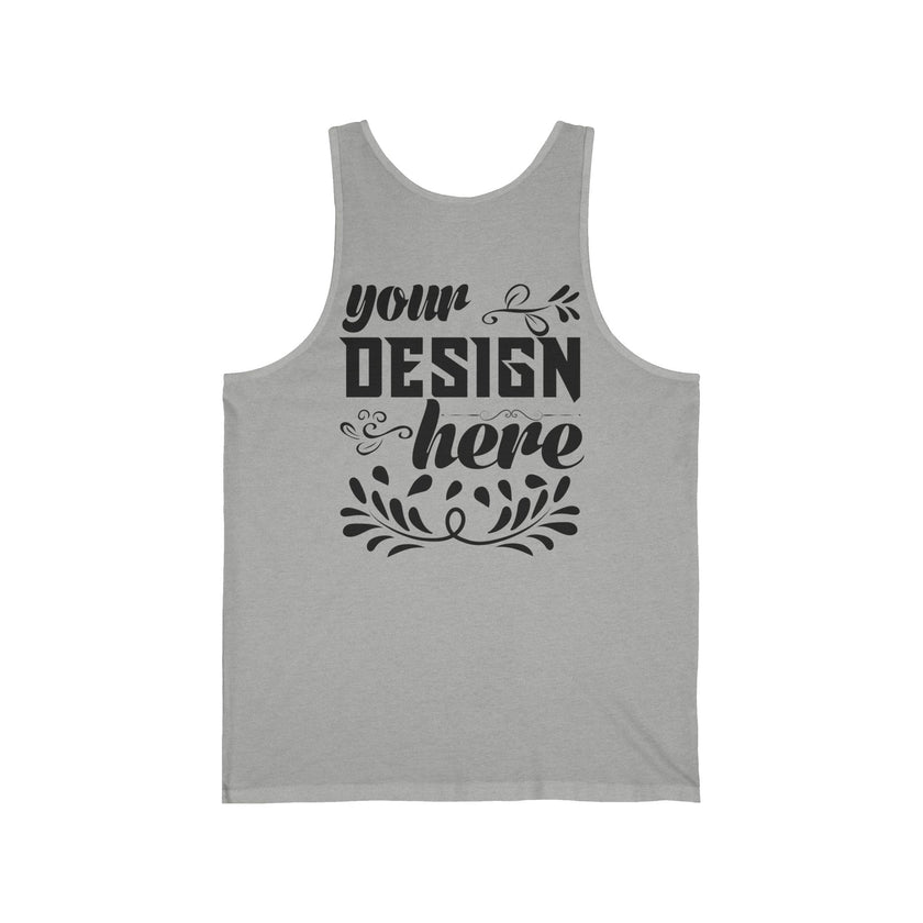 Customizable Bella+Canvas 3480 Unisex Jersey Tank Top Lightweight Retail Fit