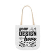 Customizable Canvas Tote Bag With 5 Color Strap Options All Over Print