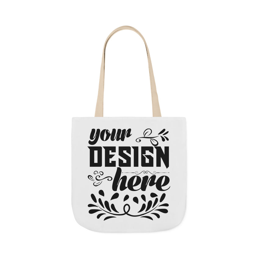 Customizable Canvas Tote Bag With 5 Color Strap Options All Over Print