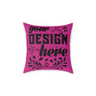 Customizable Square Poly Canvas Pillow with Insert Double-Sided Print