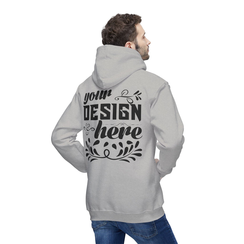 Customizable Bayside 960 Unisex Heavyweight Hooded Sweatshirt Made in US