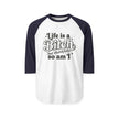 Tultex 245 Unisex 3 4 Sleeve Raglan Shirt Quote Graphic Print