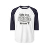 Tultex 245 Unisex 3 4 Sleeve Raglan Shirt Quote Graphic Print