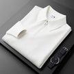 Nameria Half Zip Lapel Collar Waffle Knit Polo Long Sleeve