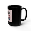 Customizable Black Ceramic Mug 15oz Glossy Finish Easy Grip C Handle