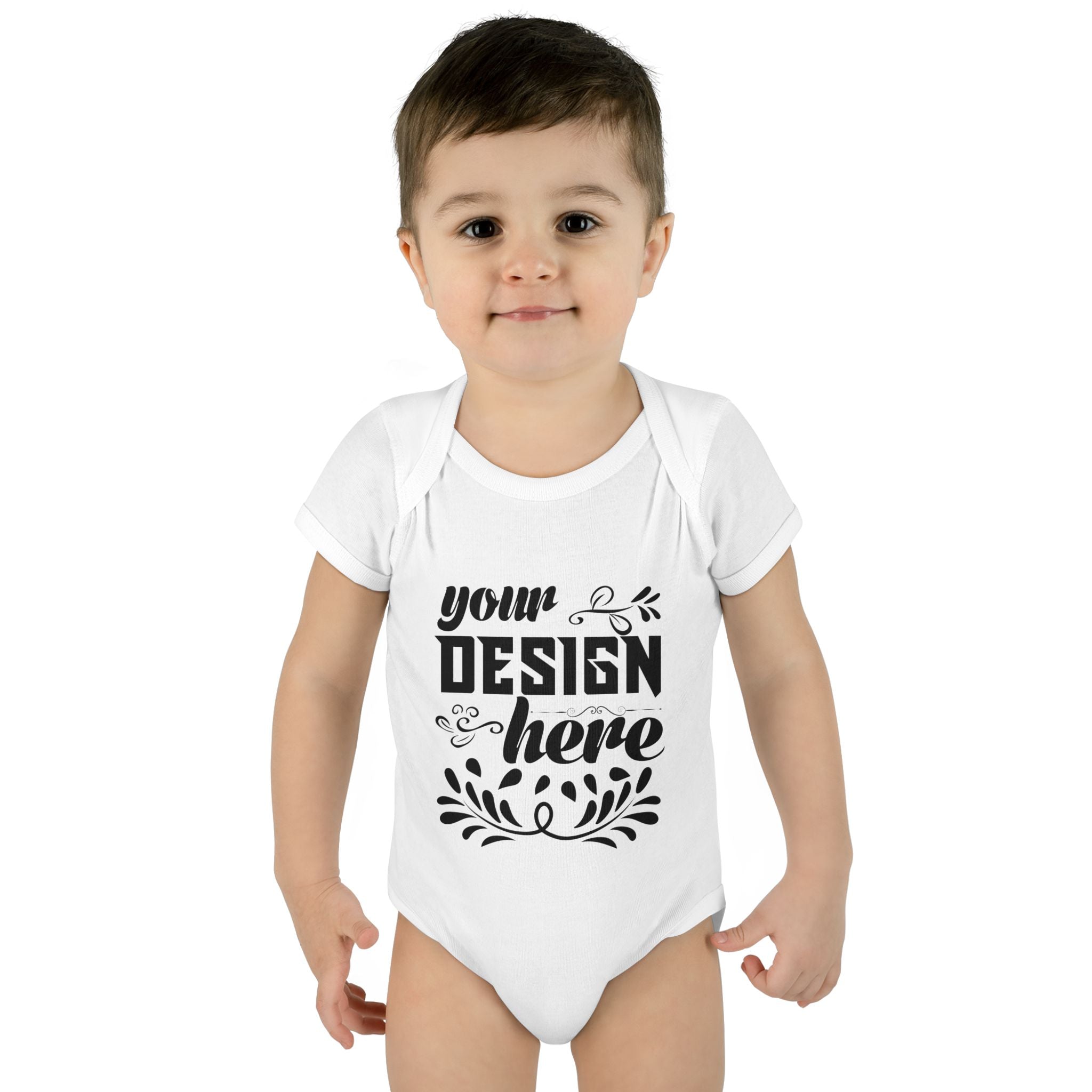 Customizable Infant Baby Rib Bodysuit Rabbit Skins 4400 Unisex