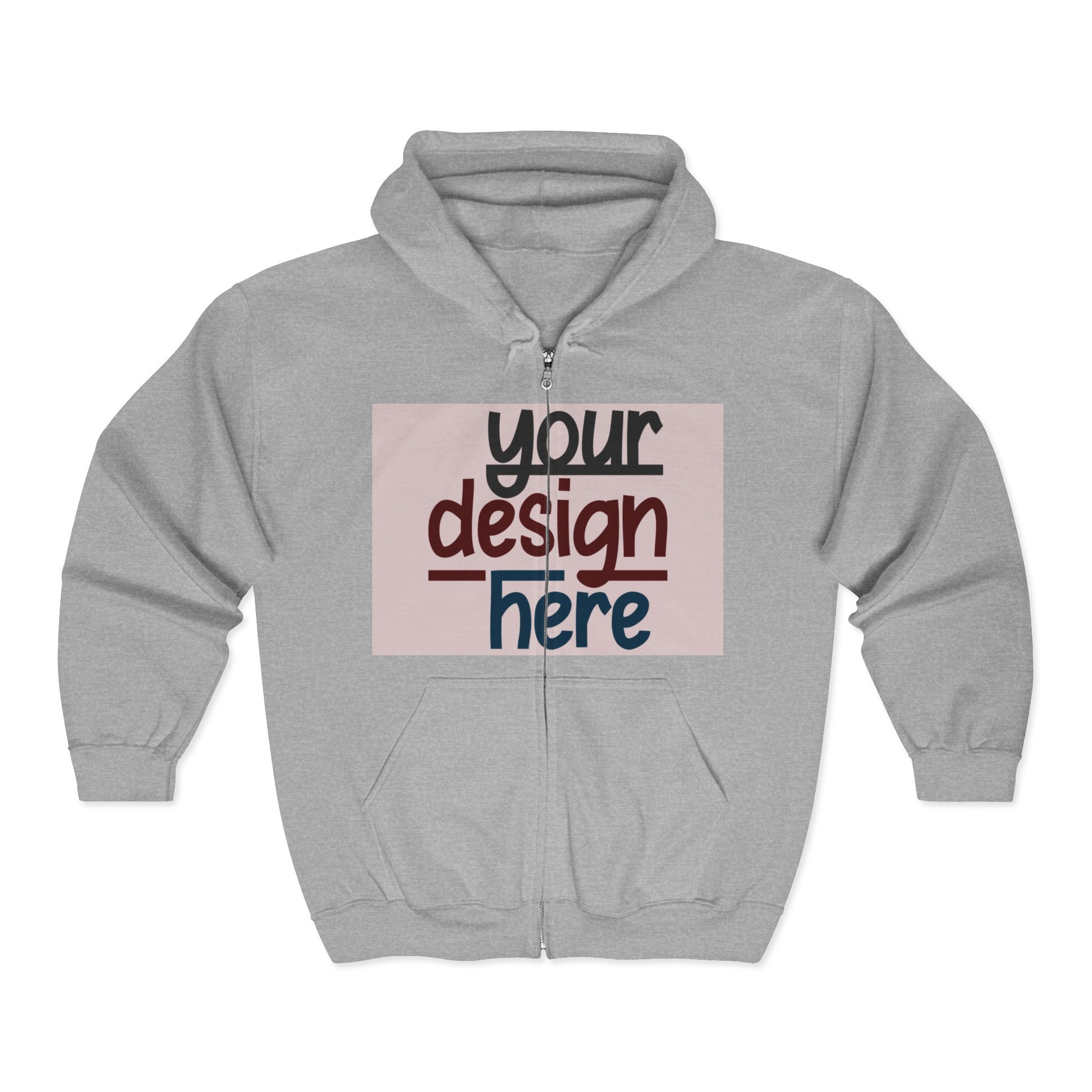 Customizable Gildan 18600 Unisex Heavy Blend Full Zip Hoodie